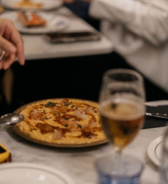 Plato de risotto de gambas